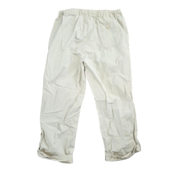 Hanna Andersson Wide Leg Drawstring Adjustable Length Khaki Capris - Picture 2 of 6